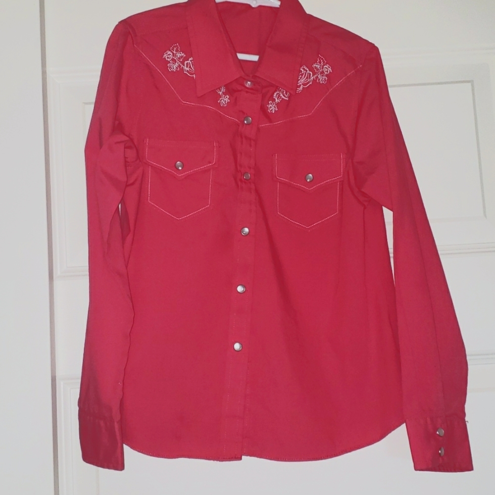 Western pink top size Medium (7)
